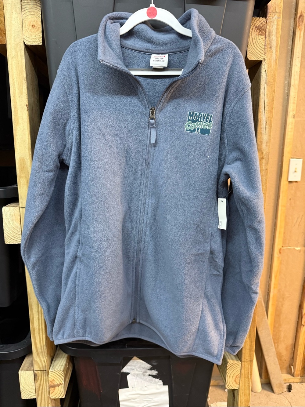 Marvel Blue-Gray Full Zip Kids Fleece Jacket